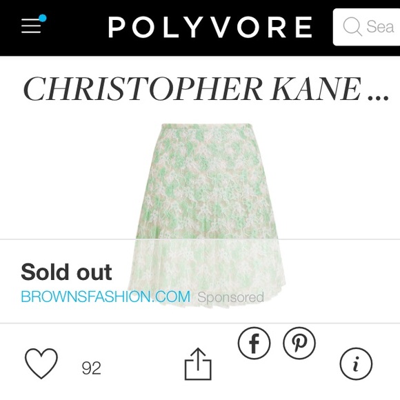 ❤️Mint Plasma Pleat Skirt by Christopher Kane
