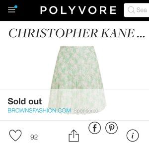 ❤️Mint Plasma Pleat Skirt by Christopher Kane