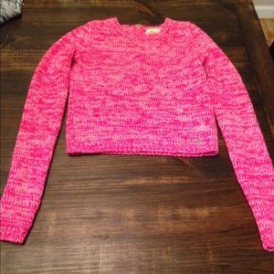 Pink Hollister Crop sweater