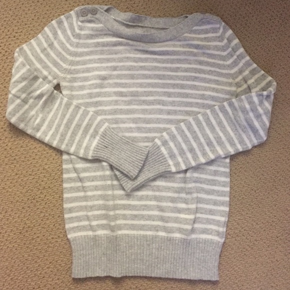 Gray stripped sweater