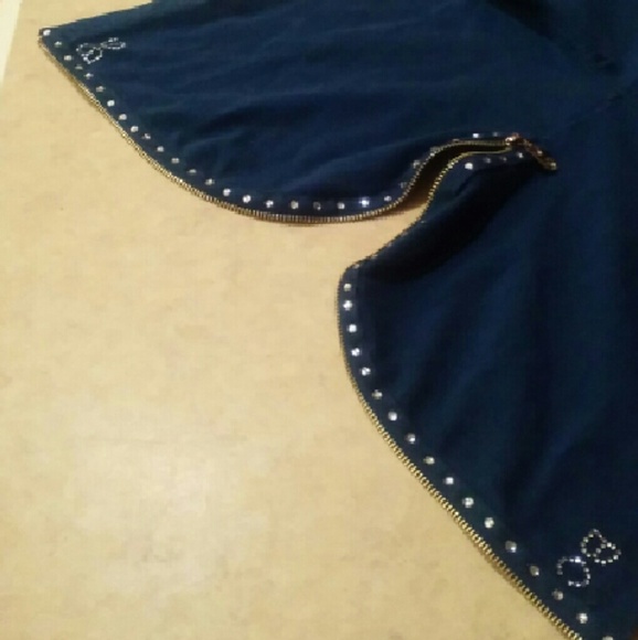 🚫SOLD🚫BCBG BLUE RHINESTONE ZIP HOODIE SZ:M - Picture 3 of 4