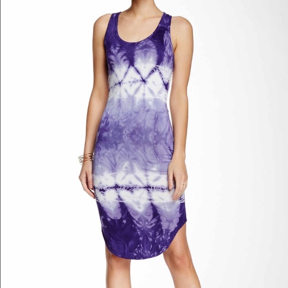American twist purple tie dye dress size small