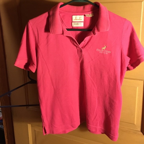 Pink golf shirt