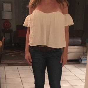 Solemio" off the shoulder top