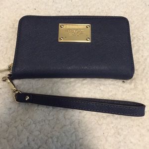 Authentic navy blue MK wallet