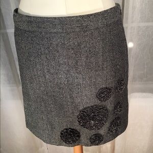 Grey skirt with flowers