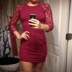 Beautiful yet simple maroon dress!