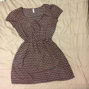 Navy blue polkadot dress