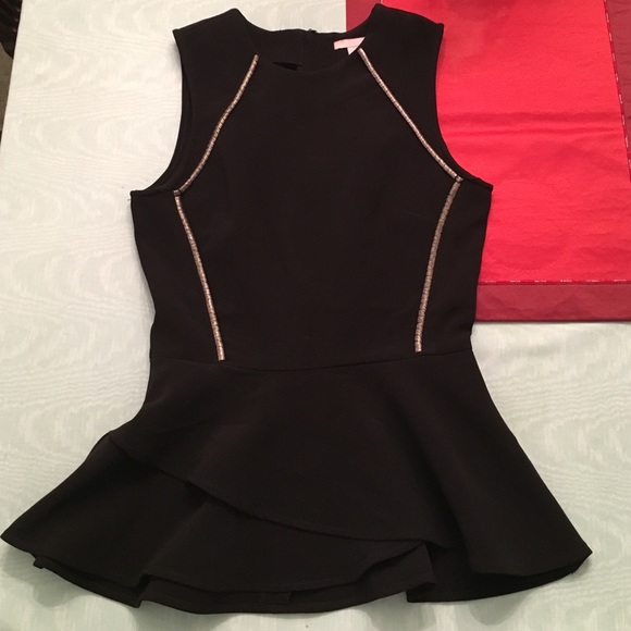 Black peplum top