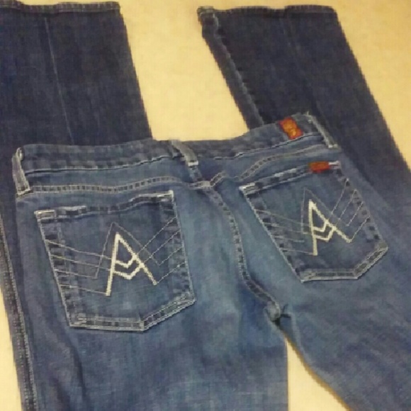 💯%AUTH 7 for all Mankind "A" Pocket Jeans SZ:29 - Picture 3 of 4