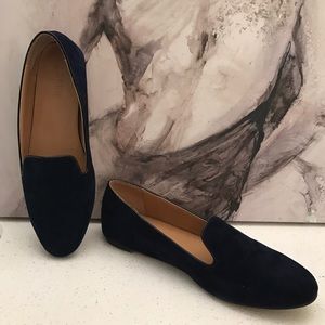 Navy Blue J. Crew Smoking Slippers