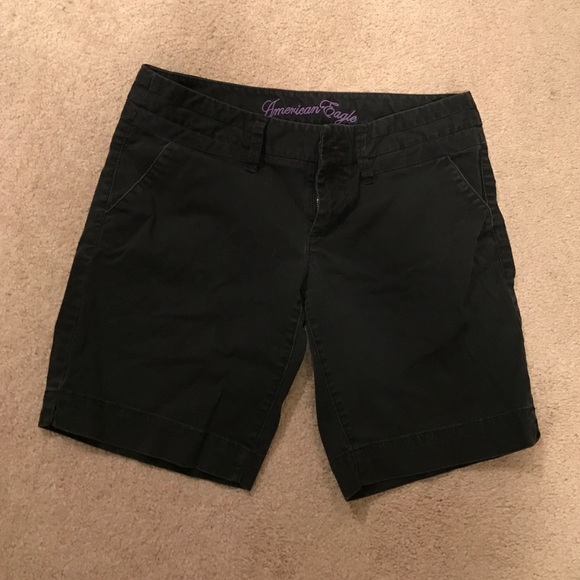 American Eagle Black Bermuda Shorts