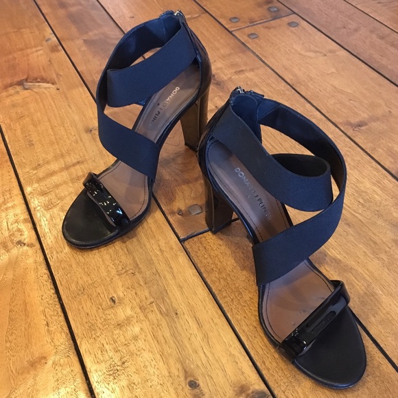Donald Pliner strappy black heels