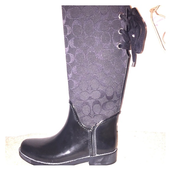 Black Coach Rainboots