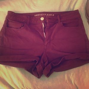 Burgundy American Eagle shorts!