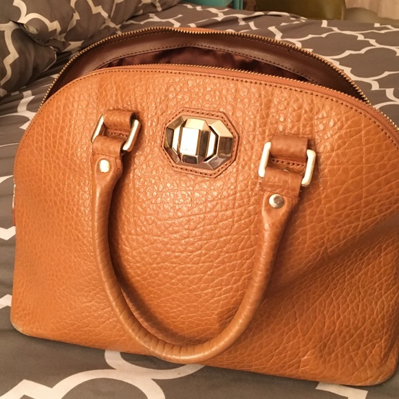 DKNY brown leather satchel