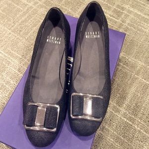 Stuart Weitzman Black Goose Bump Napi