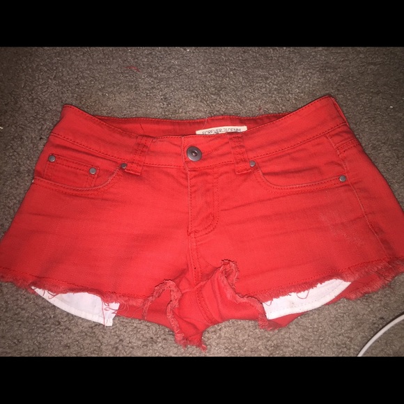 Forever 21 orange Jean shorts