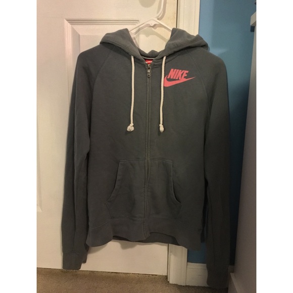 Nike grayish blue zip up hoodie