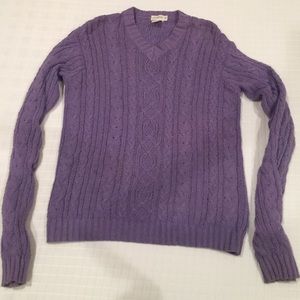 J.Crew Purple Cable Sweater