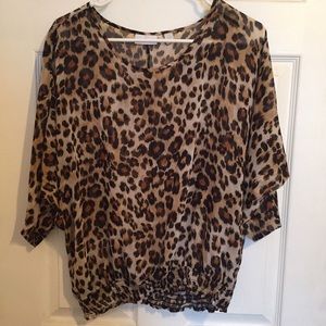 New York & Co. Cheetah print blouse.