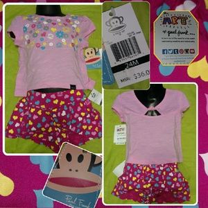 🆕NWT 24M shirt & shorts by Paul Frank