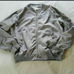 Light Gray Bomber Jacket