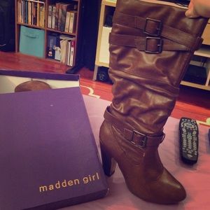 Madden Girl Sherlock Boots in Cognac