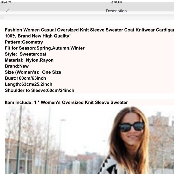 Oversized Beautiful Sweater - Picture 3 of 6