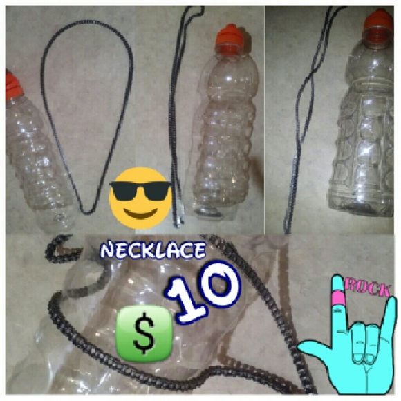 UNISEX Long BIKE CHAIN style NECKLACE - Picture 1 of 4
