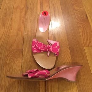PINK Coach wedge slide