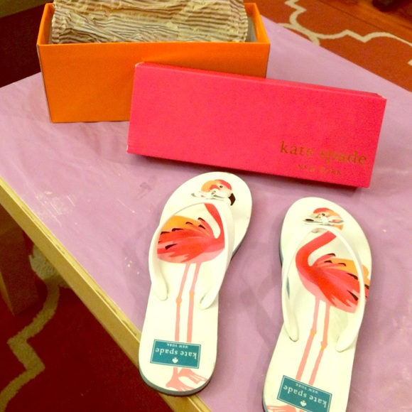 Kate Spade Flamingo Flip Flops