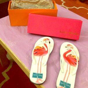 Kate Spade Flamingo Flip Flops