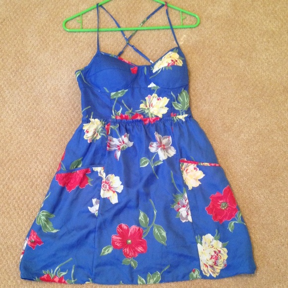 Blue American eagle outfitters floral dress