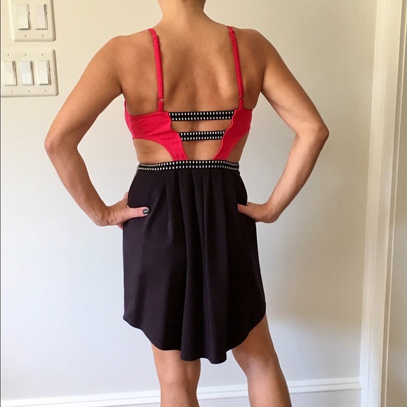 Silence and Noise Hot Pink/Black Mini Dress - Picture 2 of 4