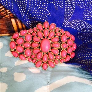 Pink and gold stretch bracelet