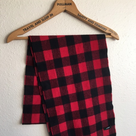 J.CREW Buffalo Check Wool Scarf