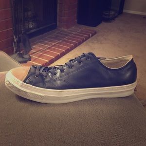 Low converse Blue/tan lea