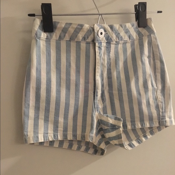 Blue and white shorts