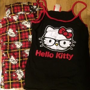 Hello kitty pj set, size M (juniors)