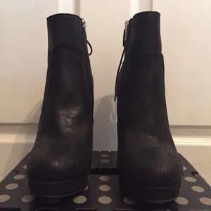 Black lace up boots
