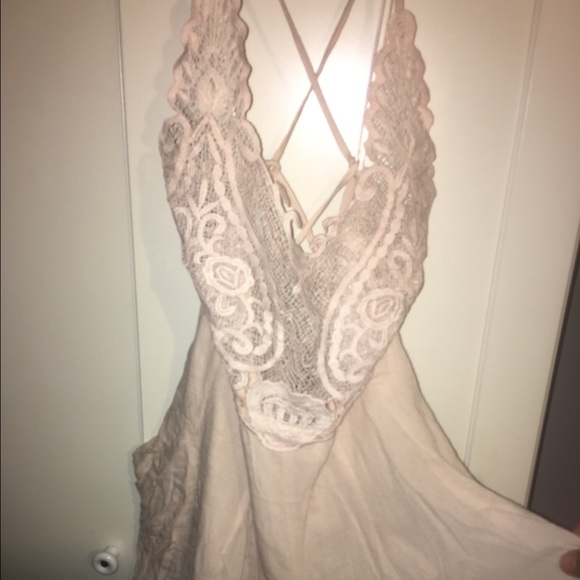 Blush lace romper