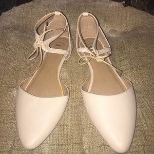 Nude color flats