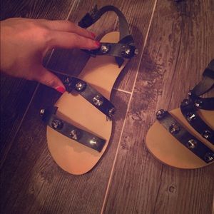 Cute black sandals