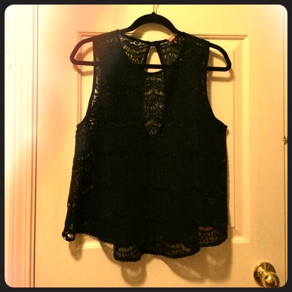 Lacey black blouse