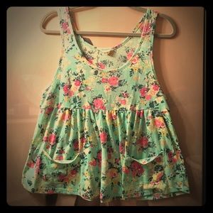 Floral babydoll tank