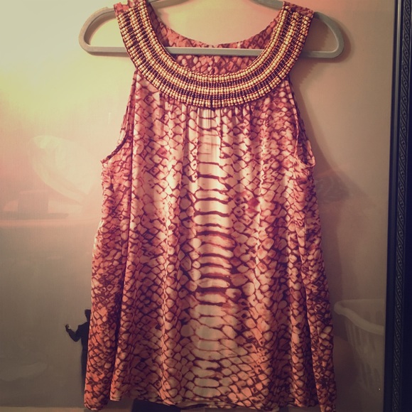 Beaded blouse tank NWOT