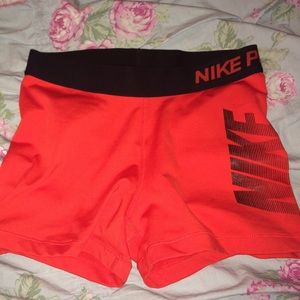 Red Nike Pro spandex. Size small