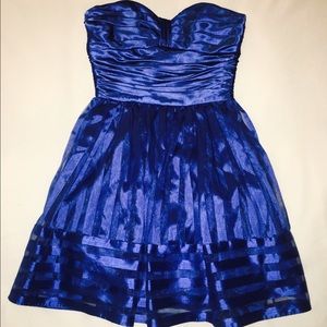 Betsey Johnson blue strapless dress