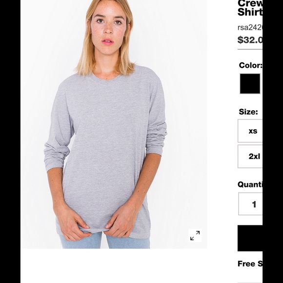 NEW! Heather grey AA skater tee❤️ - Picture 1 of 3